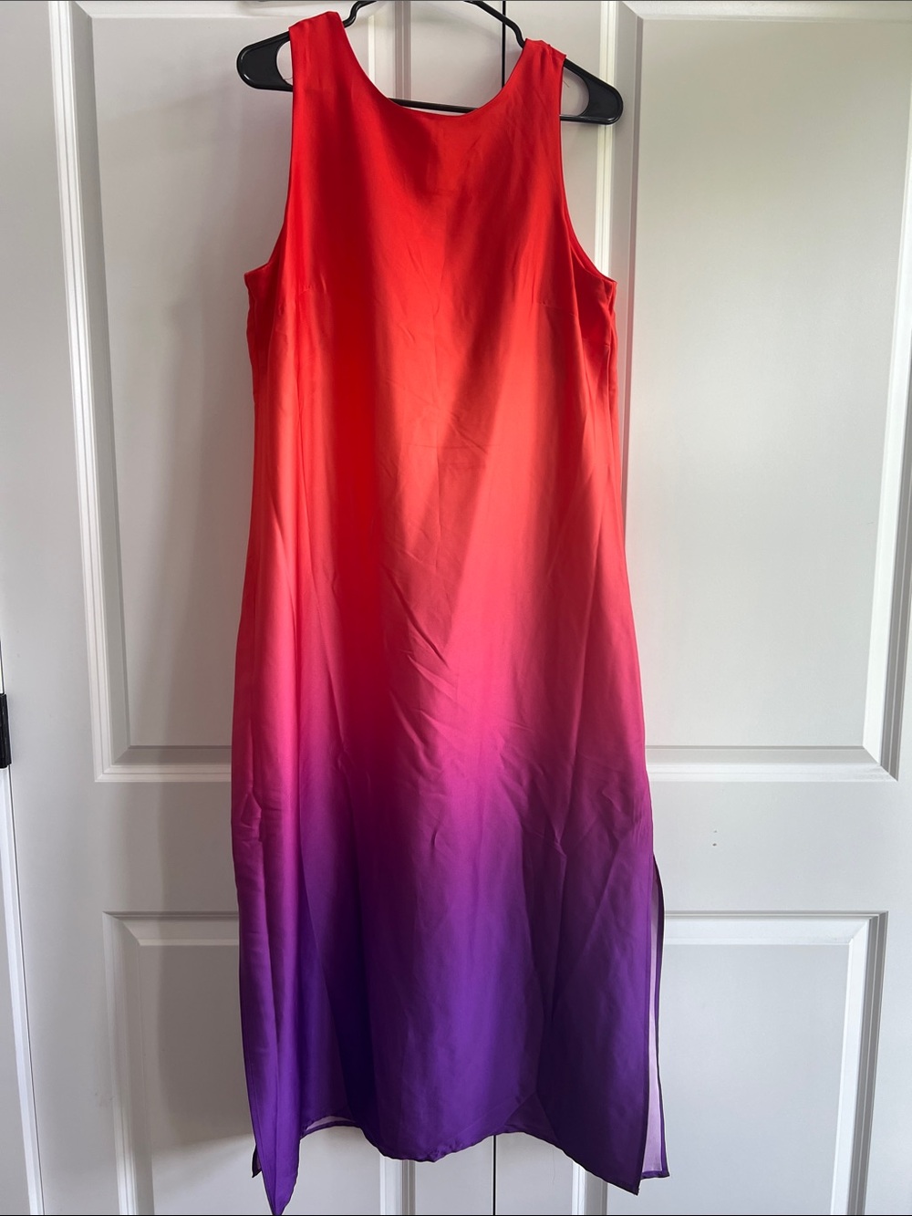 Nicole Miller Red to Purple Ombre Maxi Dress